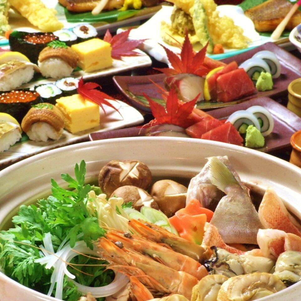 宴会コースを豊富にご用意！旬の食材で作り込まれた和の旨みで心ゆくまでご堪能あれ…