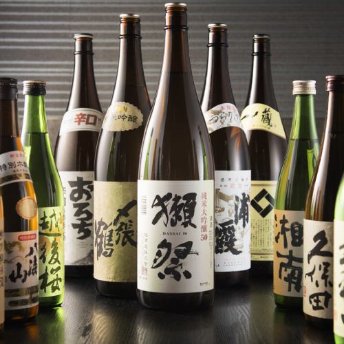 【獺祭も】豊富な日本酒・焼酎を取り揃え！