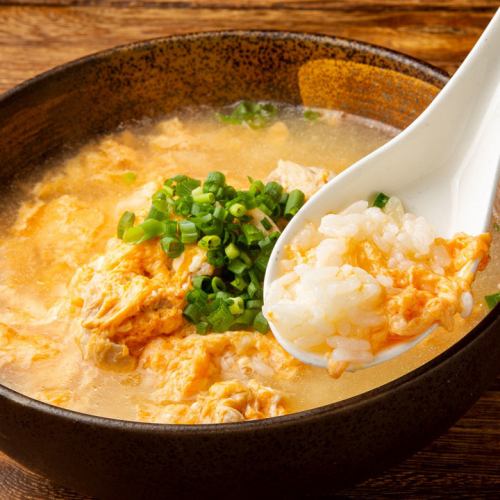 海老天きしめん　／　鶏雑炊