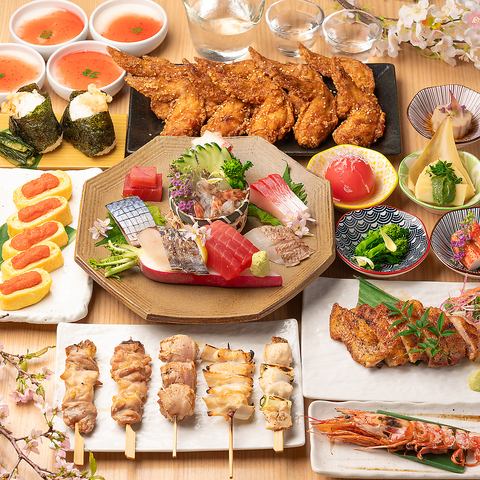 当店自慢の料理に2時間飲み放題がついた宴会コースを多数ご用意