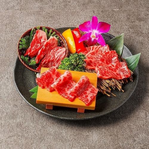 和牛カルビ三種盛り合わせ