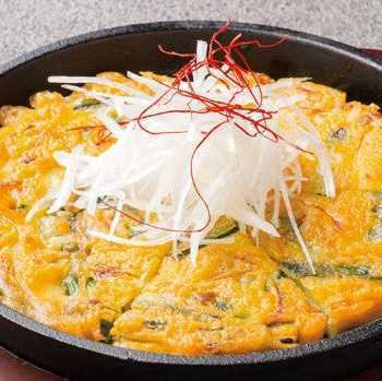 鉄板ネギチヂミ