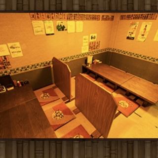 5名様～8名様までご利用できるお座敷もご用意！