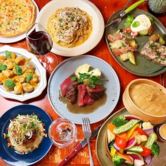 [Luxurious course for welcoming and farewell parties] Enjoy seafood and meat ◎ Appetizers, pasta, and roast beef ◆ 9 dishes in total, 120 minutes, all-you-can-drink 6,000 yen