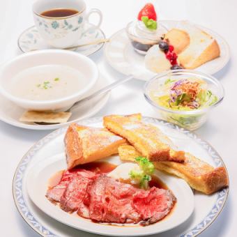 ビーフ＆フレンチ・ガーリックシュリンプランチコース