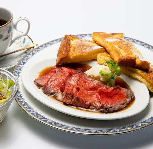 ローストビーフとフレンチトーストランチ