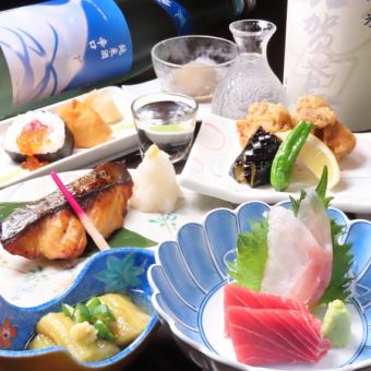 120 minutes of all-you-can-drink! 6 dishes including seasonal grilled fish for 5,000 yen (tax included)