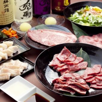Most popular! Special course of [famous grilled red meat] and [5 kinds of delicious yakiniku] [90 minutes of all-you-can-drink included]