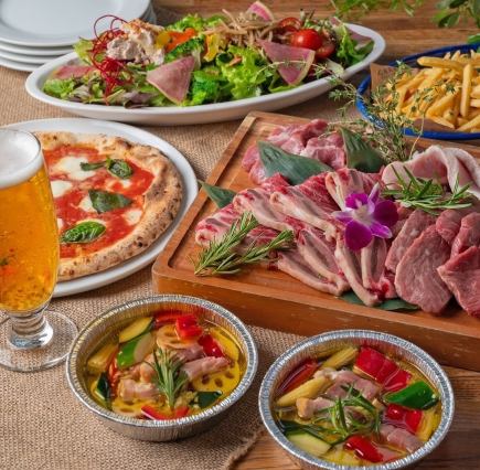 【近江牛!BBQデラックスプラン】♪ソフドリ90分飲み放題付き8250円♪
