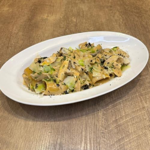 ウサギ肉のパスタパッケリ