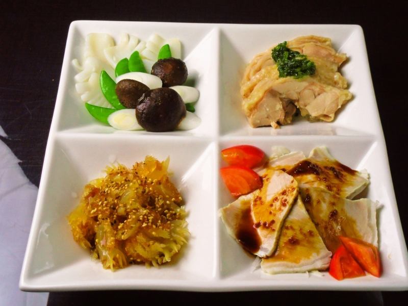 Our highly recommended menu! Assortment of 4 kinds of appetizers
