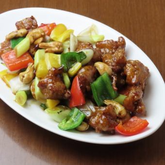 雞腿腰果炒菜