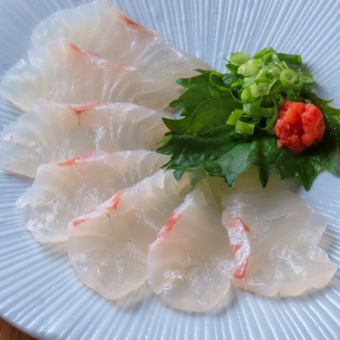 活〆真鯛の薄造り