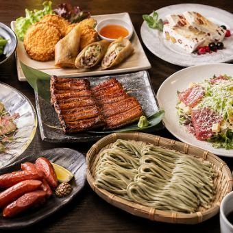 【3H飲み放題付】うなぎの蒲焼きや新潟名物へぎそばを堪能『夏宵コース』全8品 6120円⇒5000円