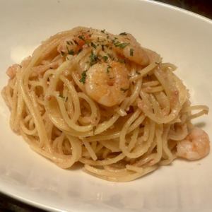 海老明太クリームパスタ