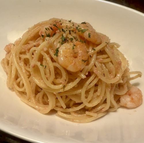 海老明太クリームパスタ