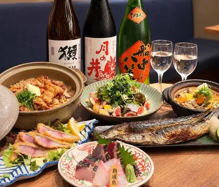 平日のみ！【全８品★飲み放題付】秋の食材を堪能♪　秋のこだわりコース　6000円