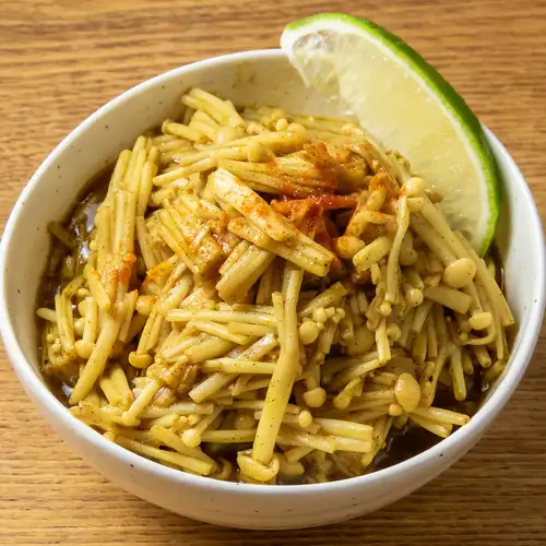 Enoki mushroom-style spiced pickles