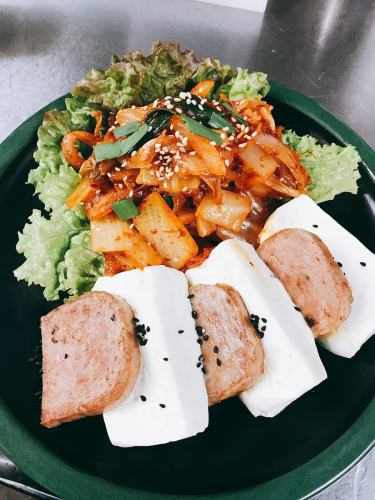 Spam tofu kimchi