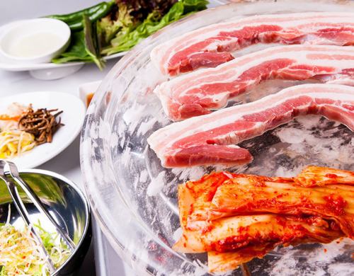 Samgyeopsal (three pieces of meat)