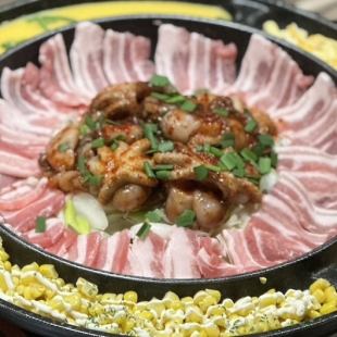 Standard course of the popular raw jukmi samgyeopsal with 120 minutes of all-you-can-drink!! 4,500 yen