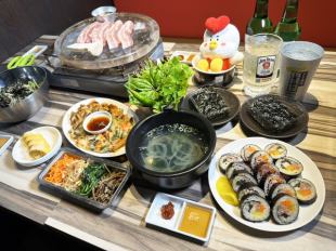 『ハイボール、レモンサワー120分飲み放題付』生サムギョプサルのライトコース!!4300円
