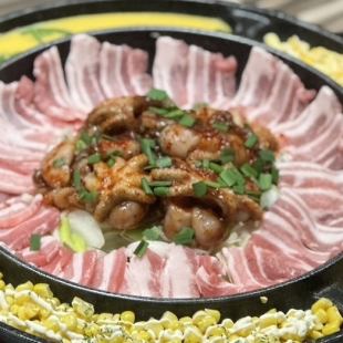 『各種120分飲み放題付』宴会に！人気のチュクミサムギョプサルの満腹ペゴパヨコース!!7200円