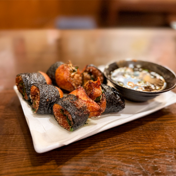 【当店イチオシ】外はサクッ、中はトロッ!珍しい食感に驚く「山芋磯辺揚げ」