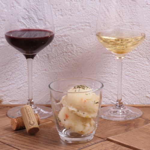 ワインとお粥のコラボ！