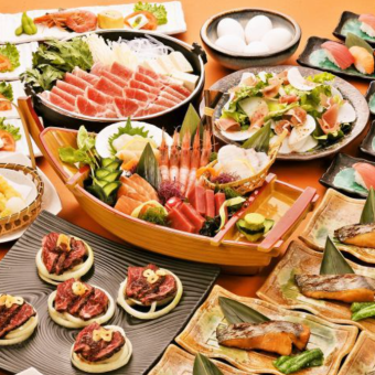 [120-minute all-you-can-eat and drink course] Sashimi platter & hors d'oeuvres + 43 items from the grand menu 4,500 yen (tax included)