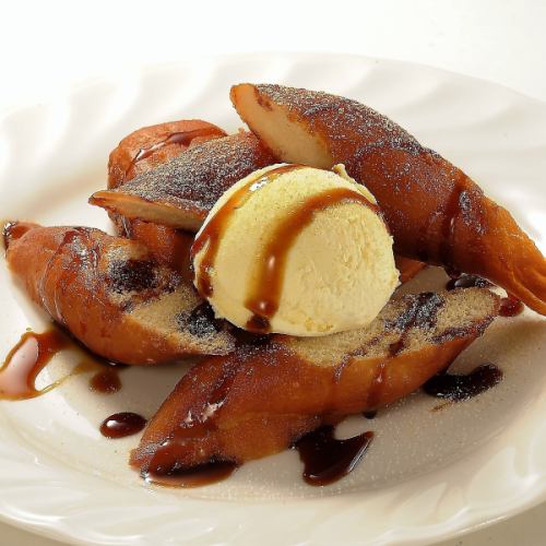 Soy milk fried bread ice cream
