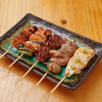 大山鶏 串の5種盛り合わせ
