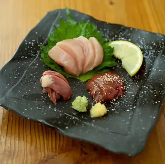 大山鶏お造り3種盛り合わせ