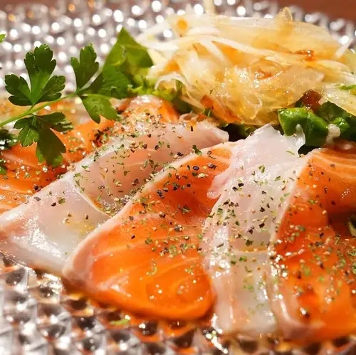 旬 鮮魚2種のカルパッチョ