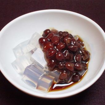 Anmitsu of large azuki beans