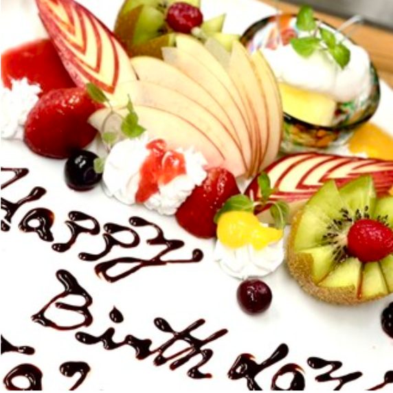 記念日、お誕生日などのメッセージプレート承ります!