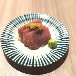 うにまぐろの刺身