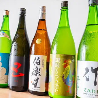 【日本酒飲み放題コース】日本酒を含めた飲み放題付き、大好評宴会コース