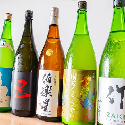 【日本酒飲み放題コース】日本酒を含めた飲み放題付き、大好評宴会コース
