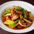 모래 간과 마늘 싹의 매운 볶음