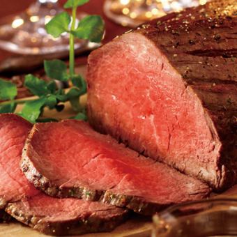 【飲み放題付】ローストビーフ含めコース限定料理を楽しむ！お得な満喫コース【人気No.1】