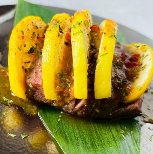 Excellent! Beef tongue sandwiched in lemon!