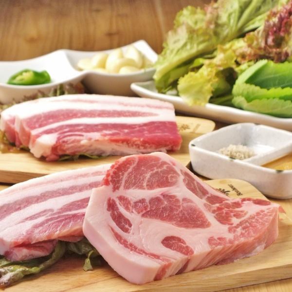 [Thick cut Samgyeopsal] Reasonable meat at a reasonable price ♪