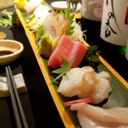 Wild fish sashimi for one person