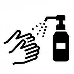 スタッフのこまめな手洗い、消毒