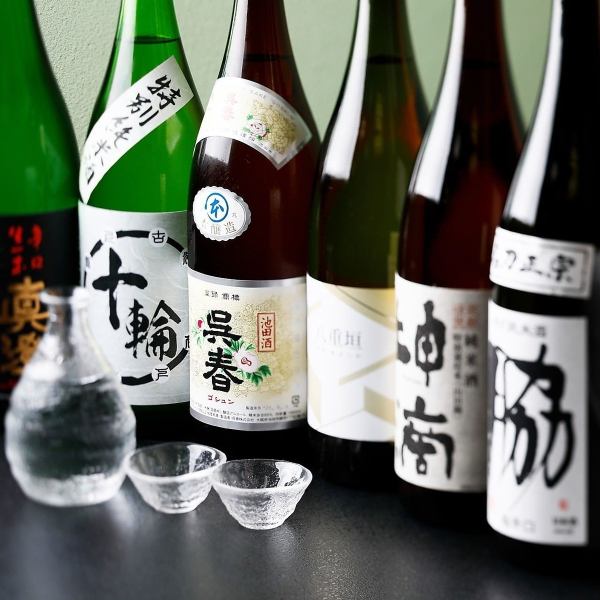お寿司との相性も抜群◎【酒各種 770円(税込)～】珍しい銘柄との出会いが待っているかもしれませんよ♪