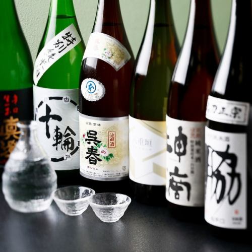 お寿司との相性も抜群◎【酒各種 770円(税込)～】珍しい銘柄との出会いが待っているかもしれませんよ♪