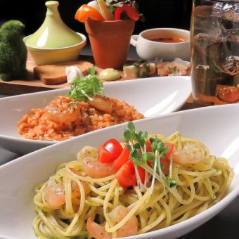 [Dinner] Choice of main pasta A set from 1,680 yen (tax included)