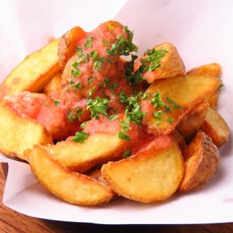 French fries with skin mentaiko