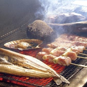 <10月/11月> 日本酒及爐端燒套餐【使用優惠券可暢飲120分鐘生啤酒】
